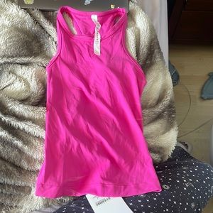 Magenta lululemon align waist length racer back size 2